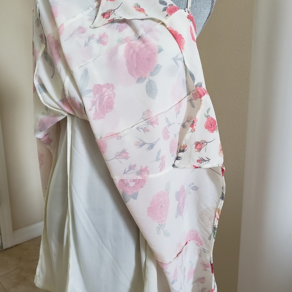 Taylor & Sage white & rose floral dress with lace - Picture 5 of 5